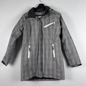 Helly Hansen women winter jacket plaided gray size S